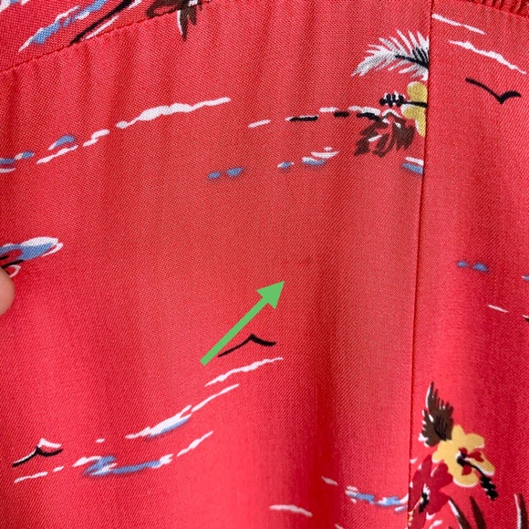 Reformation Denise Midi Dress (Sz XL) Button Down Tencel Red Fiji Print - Picture 14 of 15